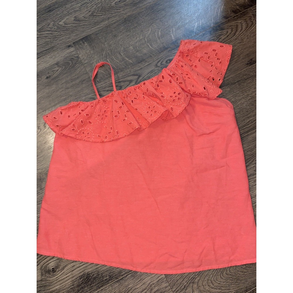 NWOT‎ Old navy one shoulder crochet lace ruffle top size xs